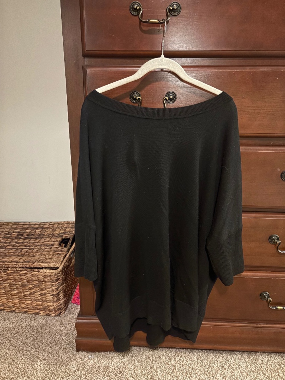 Anthropologie Black tunic sweater
